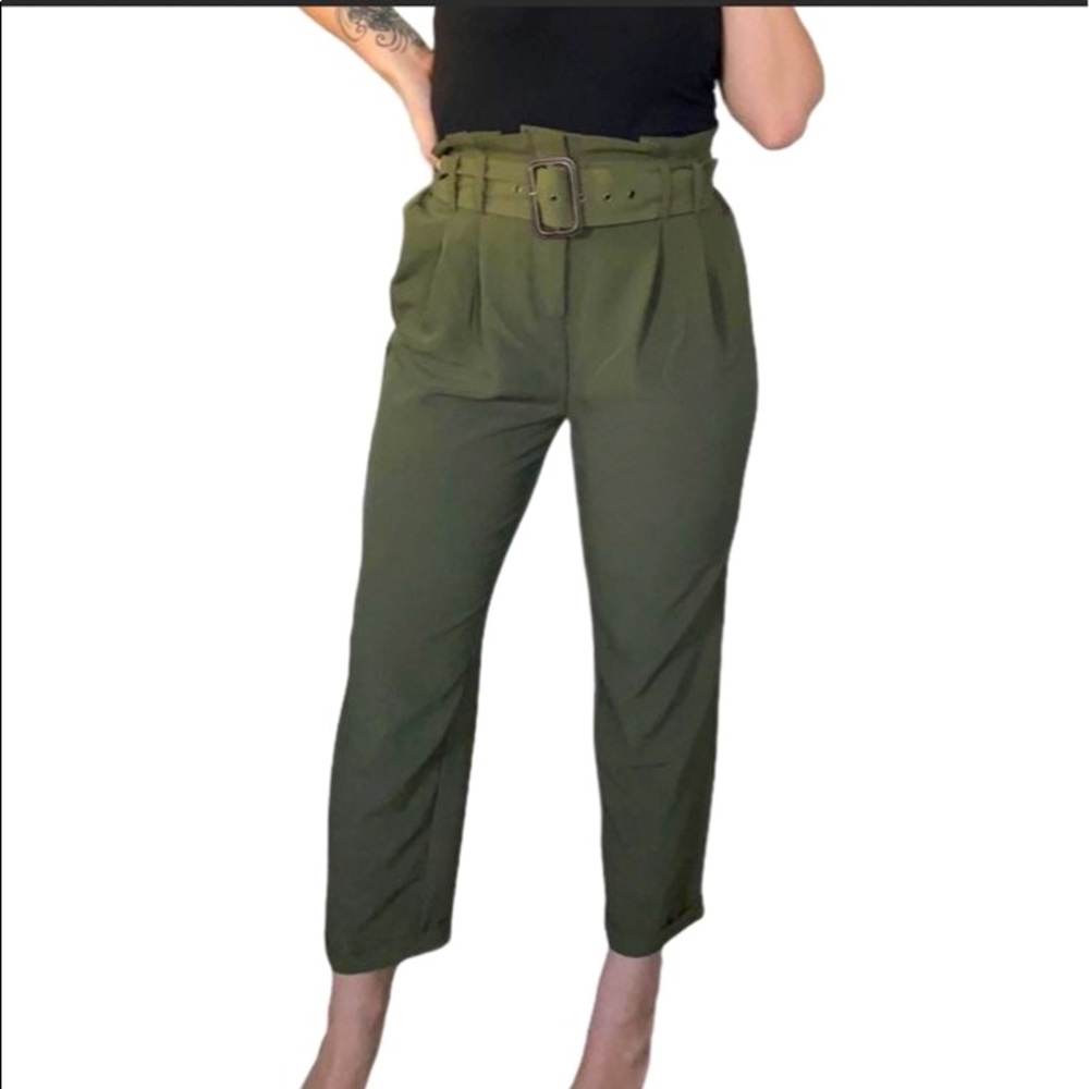 Fashion Nova Paperbag Waist Army Pants